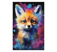 Rompecabezas Difícil para Adultos 1000pcs(75x50cm) Colorful Fox Art Print-2 Rompecabezas para Adultos Juego Práctico para La Diversión Familiar Desafiante De Completar 1000pcs(75x50cm)