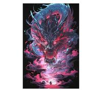 Rompecabezas Difícil para Adultos 1000pcs(75x50cm) Dragon'S Roar Fantasy Artwork Rompecabezas para Adultos Juego Práctico para La Diversión Familiar Desafiante De Completar 1000pcs(75x50cm)