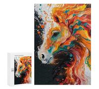 Rompecabezas Difícil para Adultos 300 PCS Abstract Horse Painting Rompecabezas para Adultos Juegos De Relajación Desafío Difícil Desafiante De Completar 300 PCS