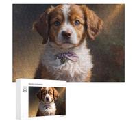 Rompecabezas Difícil para Adultos 300 PCS Adorable Puppy with Bow Tie Rompecabezas Familiar Juego Regalo De Cumpleaños Gran Regalo para Jugar 300 PCS