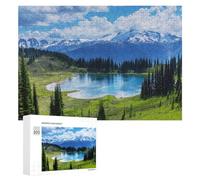 Rompecabezas Difícil para Adultos 300 PCS Alpine Lake and Snow-Capped Mountains Rompecabezas para Adultos Juguete Decoración De Pared Carrera De Velocidad Manual Desafío Educativo 300 PCS