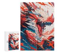 Rompecabezas Difícil para Adultos 300 PCS Angry Anime Dragon Rompecabezas para Adultos Juegos De Relajación Desafío Difícil Desafiante De Completar 300 PCS