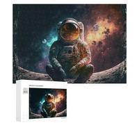 Rompecabezas Difícil para Adultos 300 PCS Astronaut in Space -3 Rompecabezas para Adultos Juguete Decoración De Pared Carrera De Velocidad Manual Desafío Educativo 300 PCS