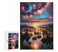 Rompecabezas Difícil para Adultos 300 PCS Celestial Dreamscape Dawn Rompecabezas para Adultos Juegos De Relajación Desafío Difícil Desafiante De Completar 300 PCS