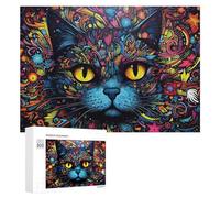 Rompecabezas Difícil para Adultos 300 PCS Colorful Abstract Cat Artwork Rompecabezas Familiar Juego Regalo De Cumpleaños Gran Regalo para Jugar 300 PCS