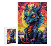 Rompecabezas Difícil para Adultos 300 PCS Colorful Dragon Sunset Rompecabezas Familiar Juego Regalo De Cumpleaños Gran Regalo para Jugar 300 PCS