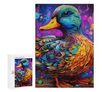 Rompecabezas Difícil para Adultos 300 PCS Colorful Duck Artwork-1 Rompecabezas para Adultos Juguete Decoración De Pared Carrera De Velocidad Manual Desafío Educativo 300 PCS