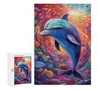 Rompecabezas Difícil para Adultos 300 PCS Colorful Ocean Wave Rompecabezas De Juguete Decoración De Pared Arte De Pared Regalo De Cumpleaños, Regalos, 300 PCS