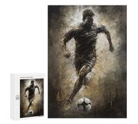 Rompecabezas Difícil para Adultos 300 PCS Dynamic Soccer Player Art Rompecabezas para Adultos Juegos De Relajación Desafío Difícil Desafiante De Completar 300 PCS