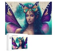 Rompecabezas Difícil para Adultos 300 PCS Enchanted Butterfly Mermaid Rompecabezas Familiar Juego Regalo De Cumpleaños Gran Regalo para Jugar 300 PCS