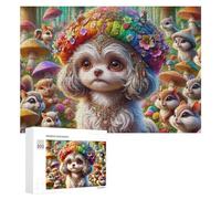 Rompecabezas Difícil para Adultos 300 PCS Enchanted Forest with Adorable Chipmunks Rompecabezas Familiar Juego Regalo De Cumpleaños Gran Regalo para Jugar 300 PCS