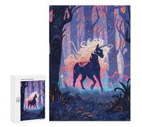 Rompecabezas Difícil para Adultos 300 PCS Enchanted Unicorn Forest -3 Rompecabezas Familiar Juego Regalo De Cumpleaños Gran Regalo para Jugar 300 PCS