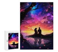 Rompecabezas Difícil para Adultos 300 PCS Eternal Sunset Cosmos Rompecabezas para Adultos Juegos De Relajación Desafío Difícil Desafiante De Completar 300 PCS