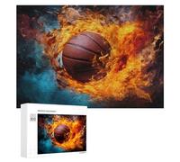 Rompecabezas Difícil para Adultos 300 PCS Flaming Basketball Ignition Rompecabezas para Adultos Juguete Decoración De Pared Carrera De Velocidad Manual Desafío Educativo 300 PCS