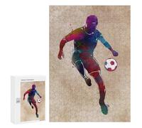 Rompecabezas Difícil para Adultos 300 PCS Football Soccer Player Rompecabezas para Adultos Juegos De Relajación Desafío Difícil Desafiante De Completar 300 PCS