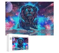 Rompecabezas Difícil para Adultos 300 PCS Galactic Lion Reflections Rompecabezas De Juguete Decoración De Pared Arte De Pared Regalo De Cumpleaños, Regalos, 300 PCS