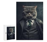 Rompecabezas Difícil para Adultos 300 PCS Gangster Cat 1 Rompecabezas para Adultos Juegos De Relajación Desafío Difícil Desafiante De Completar 300 PCS