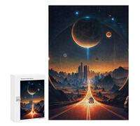 Rompecabezas Difícil para Adultos 300 PCS Interstellar Highway to The Future Rompecabezas De Juguete Decoración De Pared Arte De Pared Regalo De Cumpleaños, Regalos, 300 PCS