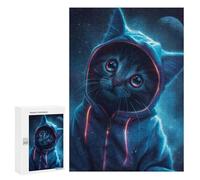 Rompecabezas Difícil para Adultos 300 PCS Kawaii Cat in Onesie Rompecabezas para Adultos Juegos De Relajación Desafío Difícil Desafiante De Completar 300 PCS