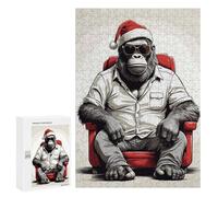 Rompecabezas Difícil para Adultos 300 PCS King Kong Christmas Rompecabezas para Adultos Juegos De Relajación Desafío Difícil Desafiante De Completar 300 PCS