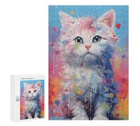 Rompecabezas Difícil para Adultos 300 PCS Kitty No9 Rompecabezas para Adultos Juegos De Relajación Desafío Difícil Desafiante De Completar 300 PCS