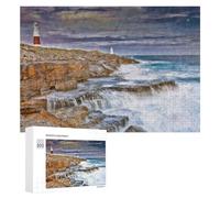 Rompecabezas Difícil para Adultos 300 PCS Lighthouse on Rocky Coast Rompecabezas Familiar Juego Regalo De Cumpleaños Gran Regalo para Jugar 300 PCS