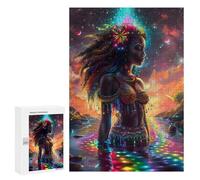 Rompecabezas Difícil para Adultos 300 PCS Magical Black Girl Rompecabezas para Adultos Juegos De Relajación Desafío Difícil Desafiante De Completar 300 PCS