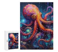 Rompecabezas Difícil para Adultos 300 PCS Magical Octopus Artwork Rompecabezas De Juguete Decoración De Pared Arte De Pared Regalo De Cumpleaños, Regalos, 300 PCS
