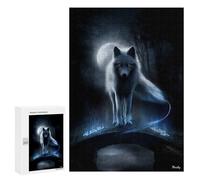 Rompecabezas Difícil para Adultos 300 PCS Moonveil Fox - Spirit Guide of The Hidden Bridge Rompecabezas para Adultos Juegos De Relajación Desafío Difícil Desafiante De Completar 300 PCS