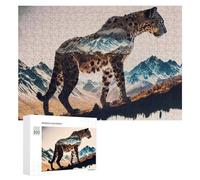 Rompecabezas Difícil para Adultos 300 PCS Mountain Leopard Majesty Rompecabezas para Adultos Juguete Decoración De Pared Carrera De Velocidad Manual Desafío Educativo 300 PCS