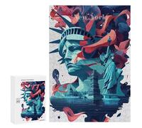 Rompecabezas Difícil para Adultos 300 PCS New York Lady Liberty 2 Rompecabezas para Adultos Juegos De Relajación Desafío Difícil Desafiante De Completar 300 PCS
