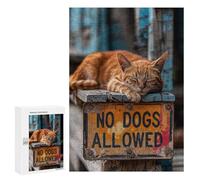Rompecabezas Difícil para Adultos 300 PCS No Dogs Allowed Sign Rompecabezas para Adultos Juegos De Relajación Desafío Difícil Desafiante De Completar 300 PCS