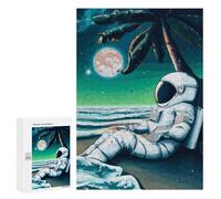 Rompecabezas Difícil para Adultos 300 PCS Pensive Astronaut Rompecabezas para Adultos Juegos De Relajación Desafío Difícil Desafiante De Completar 300 PCS