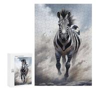 Rompecabezas Difícil para Adultos 300 PCS Running Black Zebra Rompecabezas para Adultos Juegos De Relajación Desafío Difícil Desafiante De Completar 300 PCS