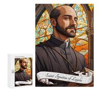 Rompecabezas Difícil para Adultos 300 PCS Saint Ignatius of Loyola Rompecabezas para Adultos Juegos De Relajación Desafío Difícil Desafiante De Completar 300 PCS
