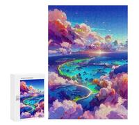 Rompecabezas Difícil para Adultos 300 PCS Skyward Oasis Rompecabezas Familiar Juego Regalo De Cumpleaños Gran Regalo para Jugar 300 PCS