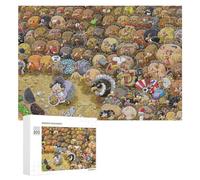 Rompecabezas Difícil para Adultos 300 PCS Turkey Day Chaos A Thanksgiving Meme Extravaganza! Rompecabezas Familiar Juego Regalo De Cumpleaños Gran Regalo para Jugar 300 PCS