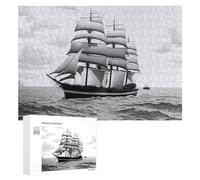 Rompecabezas Difícil para Adultos 300 PCS Vintage Clipper Ship Sailing on The Ocean Rompecabezas Familiar Juego Regalo De Cumpleaños Gran Regalo para Jugar 300 PCS