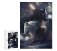 Rompecabezas Difícil para Adultos 300 PCS Wolves in The Moonlight Rompecabezas Familiar Juego Regalo De Cumpleaños Gran Regalo para Jugar 300 PCS