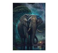 Rompecabezas Difícil para Adultos 38x26cm/1000pcs Elephant in Enchanted Forest Rompecabezas para Adultos Juego Práctico Decoración Gran Regalo para Jugar 38x26cm/1000pcs