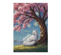 Rompecabezas Difícil para Adultos 38x26cm/1000pcs Fox Under Cherry Blossom Tree Rompecabezas para Adolescentes Juguetes De Bricolaje Difícil Gran Regalo para Jugar 38x26cm/1000pcs