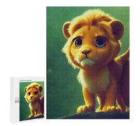 Rompecabezas Difícil para Adultos 500 PCS Adorable Lion Cub Portrait Rompecabezas para Adultos Juegos De Relajación Desafío Difícil Desafiante De Completar 500 PCS