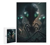 Rompecabezas Difícil para Adultos 500 PCS Alien Invasion The Arrival Rompecabezas para Adultos Juegos De Relajación Desafío Difícil Desafiante De Completar 500 PCS