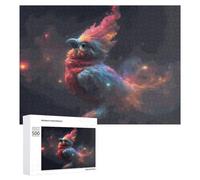 Rompecabezas Difícil para Adultos 500 PCS Colorful Bird in Abstract Space Rompecabezas De Juguete Decoración De Pared Arte De Pared Regalo De Cumpleaños, Regalos, 500 PCS