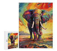 Rompecabezas Difícil para Adultos 500 PCS Colorful Elephant Painting-1 Rompecabezas De Juguete Decoración De Pared Arte De Pared Regalo De Cumpleaños, Regalos, 500 PCS
