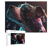 Rompecabezas Difícil para Adultos 500 PCS Colorful Water Droplets on Dog'S Face Rompecabezas Familiar Juego Regalo De Cumpleaños Gran Regalo para Jugar 500 PCS
