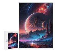 Rompecabezas Difícil para Adultos 500 PCS Distant Cosmos Oasis Rompecabezas para Adultos Juegos De Relajación Desafío Difícil Desafiante De Completar 500 PCS