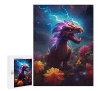 Rompecabezas Difícil para Adultos 500 PCS Dragon Amidst Flowers Rompecabezas para Adultos Juegos De Relajación Desafío Difícil Desafiante De Completar 500 PCS