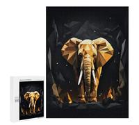 Rompecabezas Difícil para Adultos 500 PCS Geometric Style Elephant Rompecabezas para Adultos Juegos De Relajación Desafío Difícil Desafiante De Completar 500 PCS
