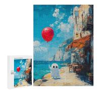 Rompecabezas Difícil para Adultos 500 PCS Ghost with Balloon by The Sea Rompecabezas para Adultos Juegos De Relajación Desafío Difícil Desafiante De Completar 500 PCS